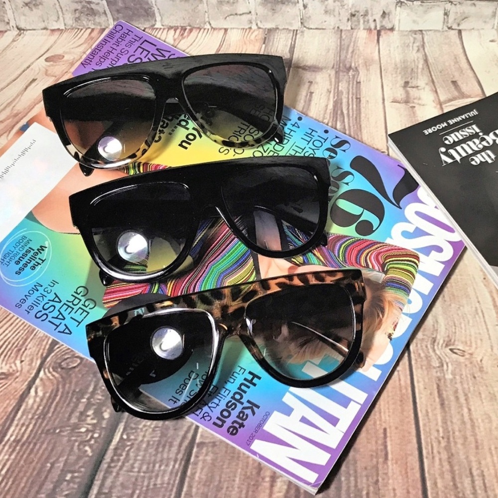 5 âď¸ Rated- Flat Top OmbrĂŠ Oversized Sunglasses - Picture 1 of 8